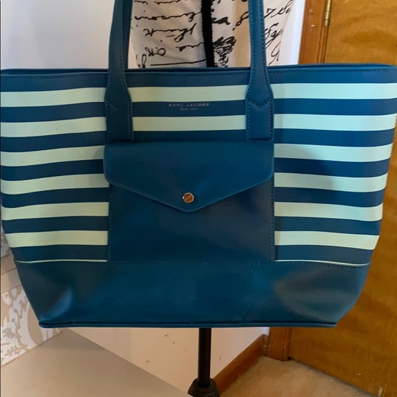 Marc Jacobs Blue Leather Purse/Tote - Picture 2 of 8